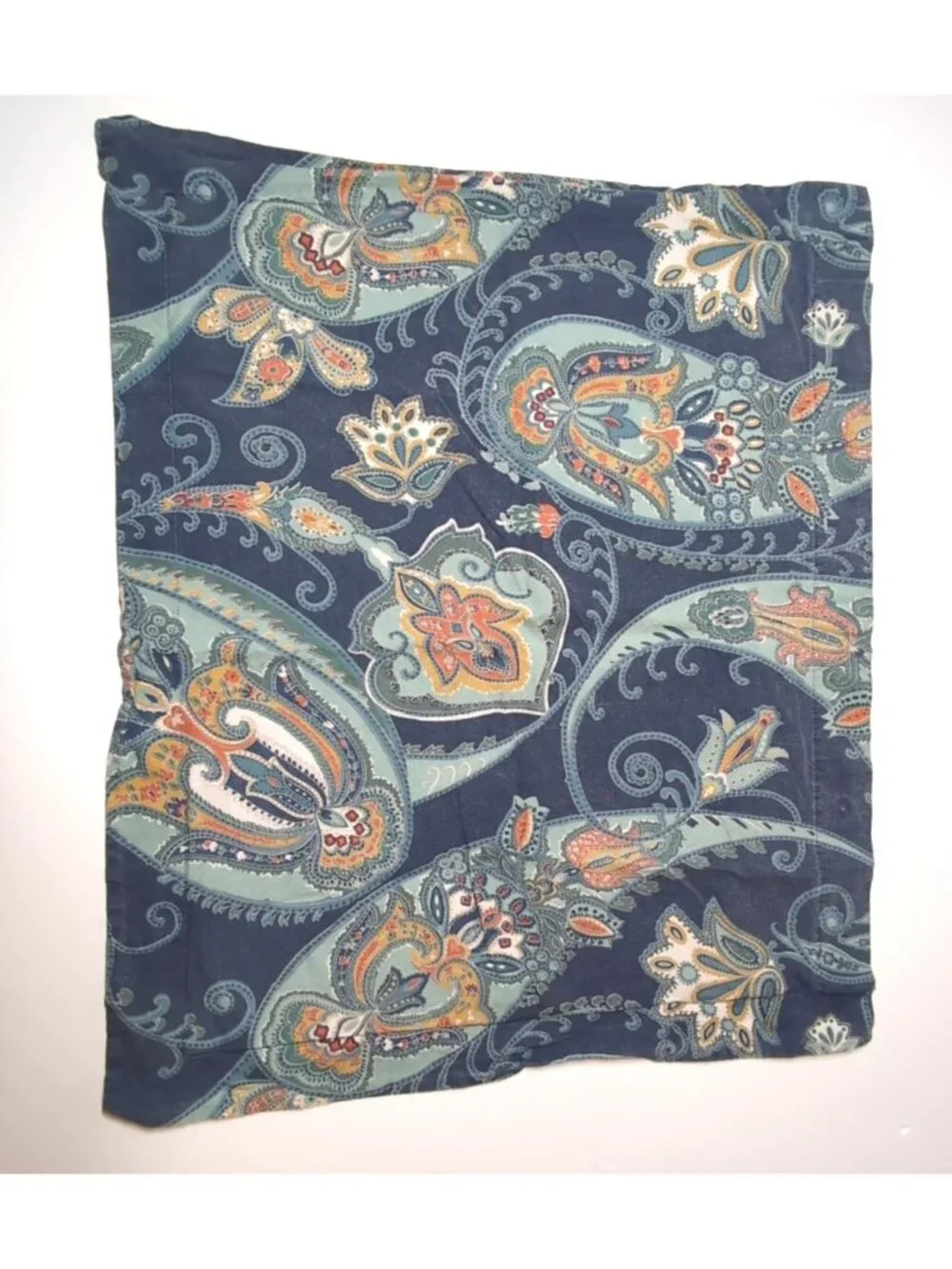 Pottery Barn Pillow Sham Paisley Reversible Standard 100% Cotton‎